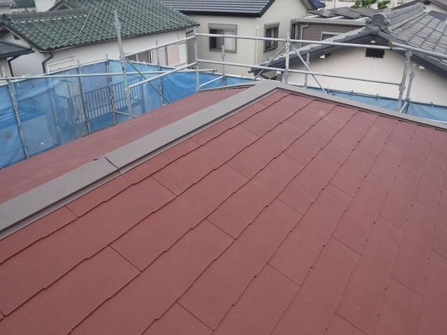 施工完了後の棟板金